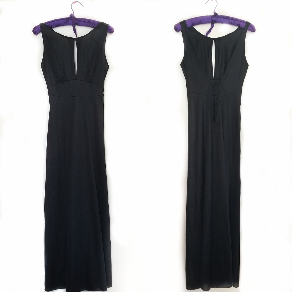 Sexy black empire waist midcentury full-length slip